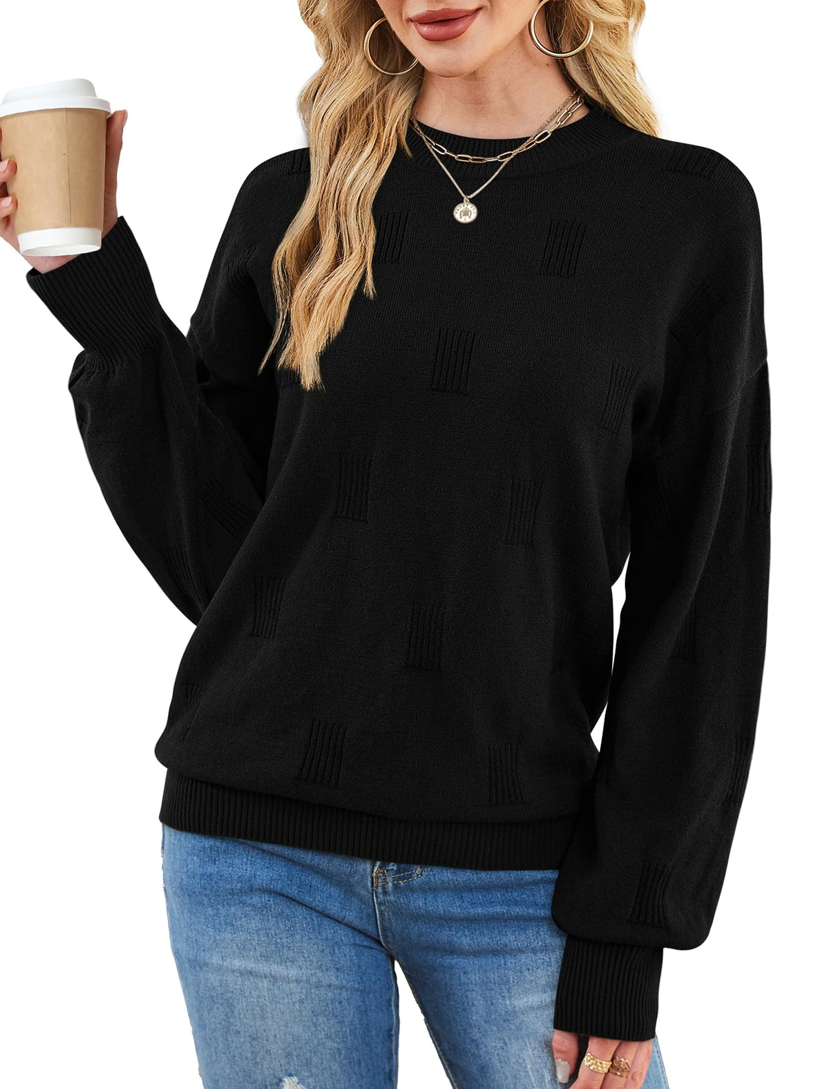 Women's Turtleneck Sweaters - Knit Pullover Long Sleeve Fall Fashion Top