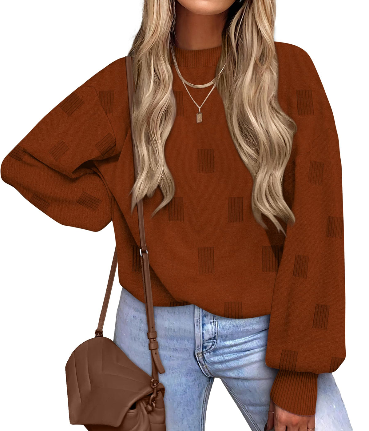 Women's Turtleneck Sweaters - Knit Pullover Long Sleeve Fall Fashion Top