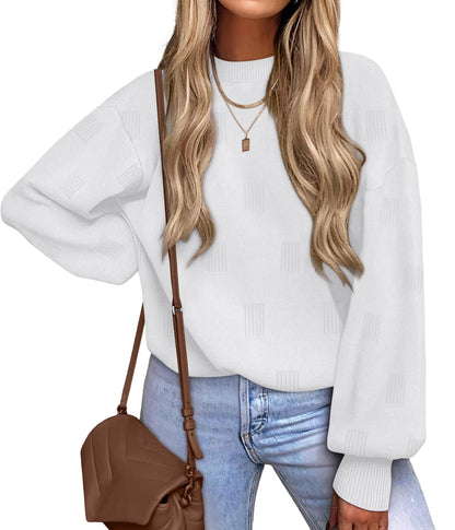 Women's Turtleneck Sweaters - Knit Pullover Long Sleeve Fall Fashion Top