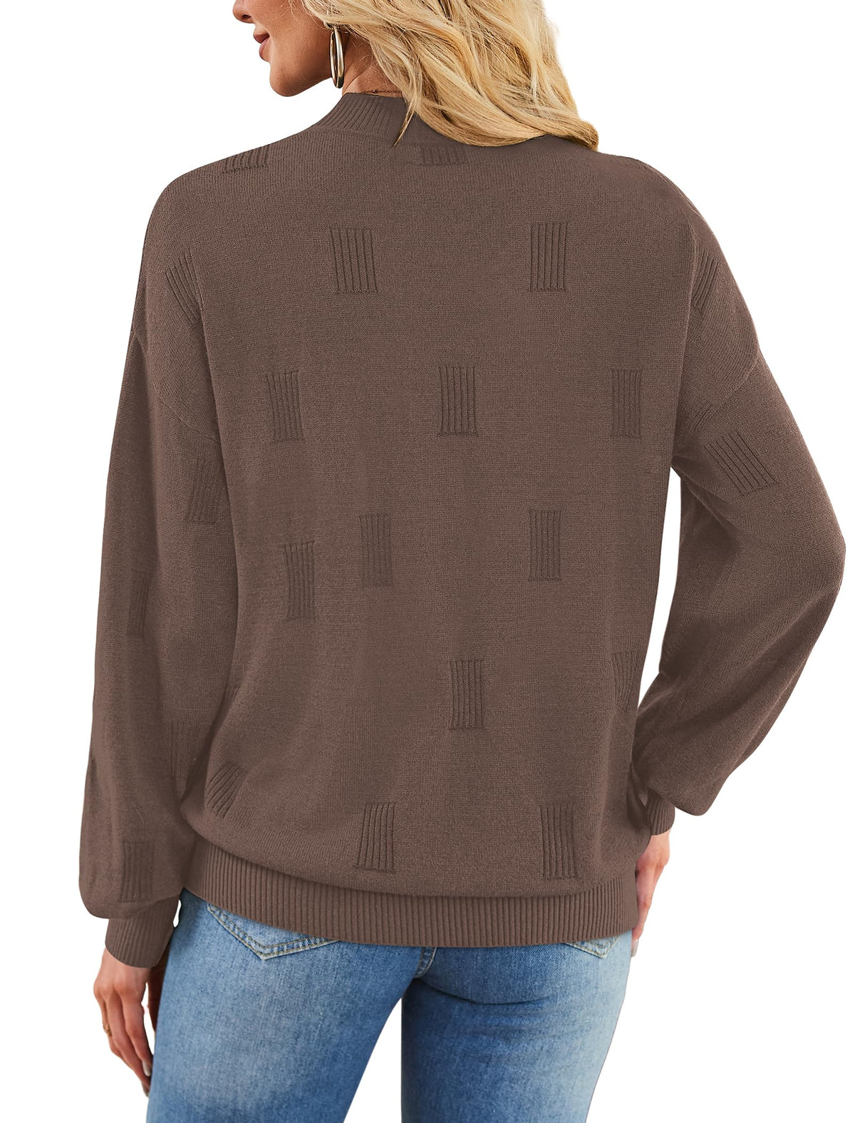 Women's Turtleneck Sweaters - Knit Pullover Long Sleeve Fall Fashion Top