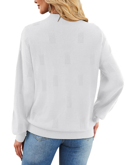 Women's Turtleneck Sweaters - Knit Pullover Long Sleeve Fall Fashion Top