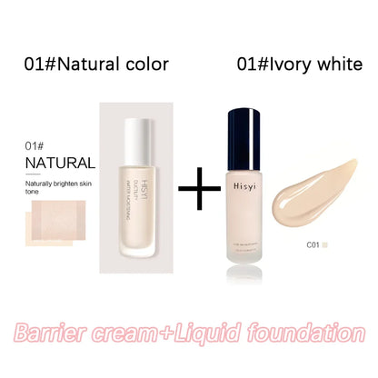 Liquid foundation naturally covers flaws without sticking powder, plain face cream, transparent foundation, conceals blemishes
