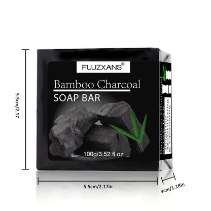 Bamboo Charcoal Soap Bar Deep Cleansing for Oily Light Beige,Moisturizing & Brightening Face & Body Bar For Women