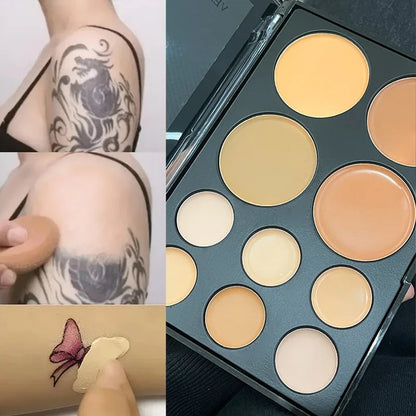 10 Colors Concealer Palette Eye Repairing Base Palette Matte Dark Circles Tattoo Contour Covering Concealer Cream Lasting Makeup