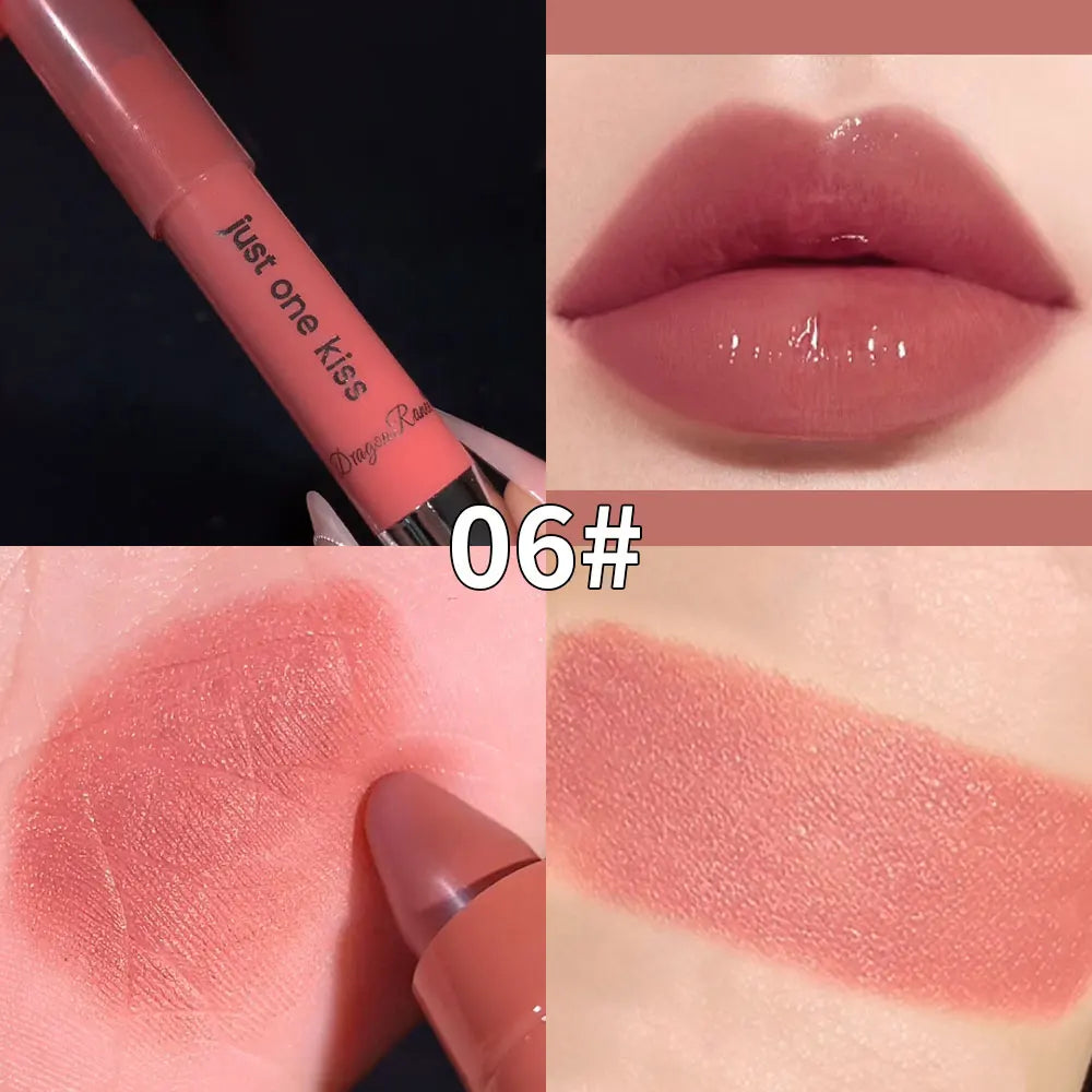 Bright Lipstick Easy to Color Lipstick Color Moisturizing Lip Gloss Easy to Color Lip Glaze Rotating Bright Lipstick Pen Lip Gloss Lipstick European and American Style Nude Brown Red Pink Lipstick Masquerade Lipstick Pen Lip