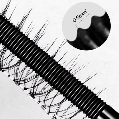 Waterproof Metallic Tube Mascara Black Silk Fiber Long Curling Non-Clumping Eyelash Extensions Spiral Makeup for Eyes