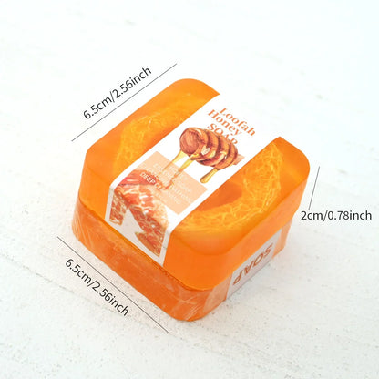 S+100g natural organic aloe vera luffa soap lemon whitening facial shower gel oil control moisturizing skincare luffa soap