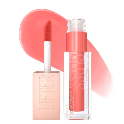Maybelline Lifter Gloss, Hydrating Honey'd Lip Gloss with Hyaluronic Acid, High Shine for Plumper Looking Lips, Honey, 1 Count