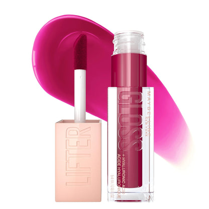 Maybelline Lifter Gloss, Hydrating Honey'd Lip Gloss with Hyaluronic Acid, High Shine for Plumper Looking Lips, Honey, 1 Count