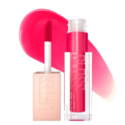 Maybelline Lifter Gloss, Hydrating Honey'd Lip Gloss with Hyaluronic Acid, High Shine for Plumper Looking Lips, Honey, 1 Count