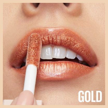 Maybelline Lifter Gloss, Hydrating Honey'd Lip Gloss with Hyaluronic Acid, High Shine for Plumper Looking Lips, Honey, 1 Count