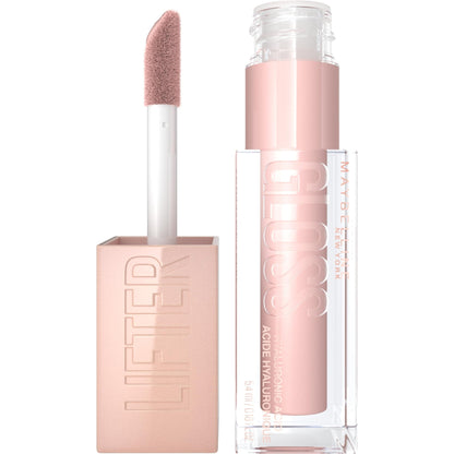 Maybelline Lifter Gloss, Hydrating Honey'd Lip Gloss with Hyaluronic Acid, High Shine for Plumper Looking Lips, Honey, 1 Count