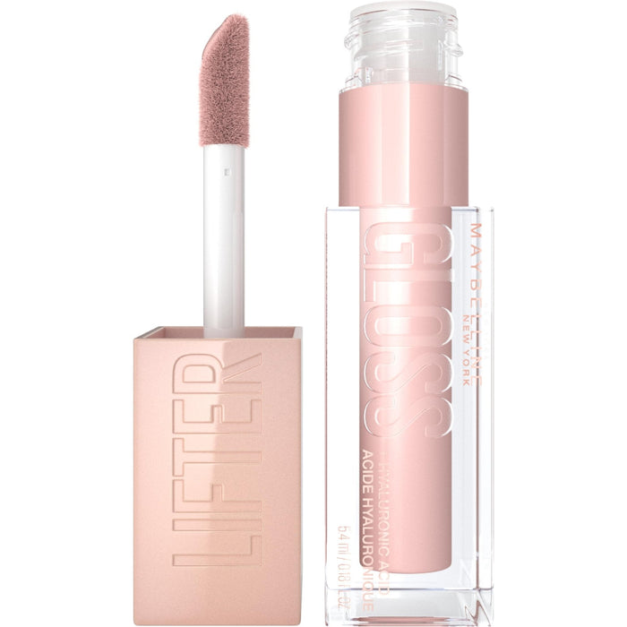 Maybelline Lifter Gloss, Hydrating Honey'd Lip Gloss with Hyaluronic Acid, High Shine for Plumper Looking Lips, Honey, 1 Count
