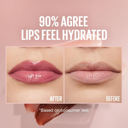 Maybelline Lifter Gloss, Hydrating Honey'd Lip Gloss with Hyaluronic Acid, High Shine for Plumper Looking Lips, Honey, 1 Count