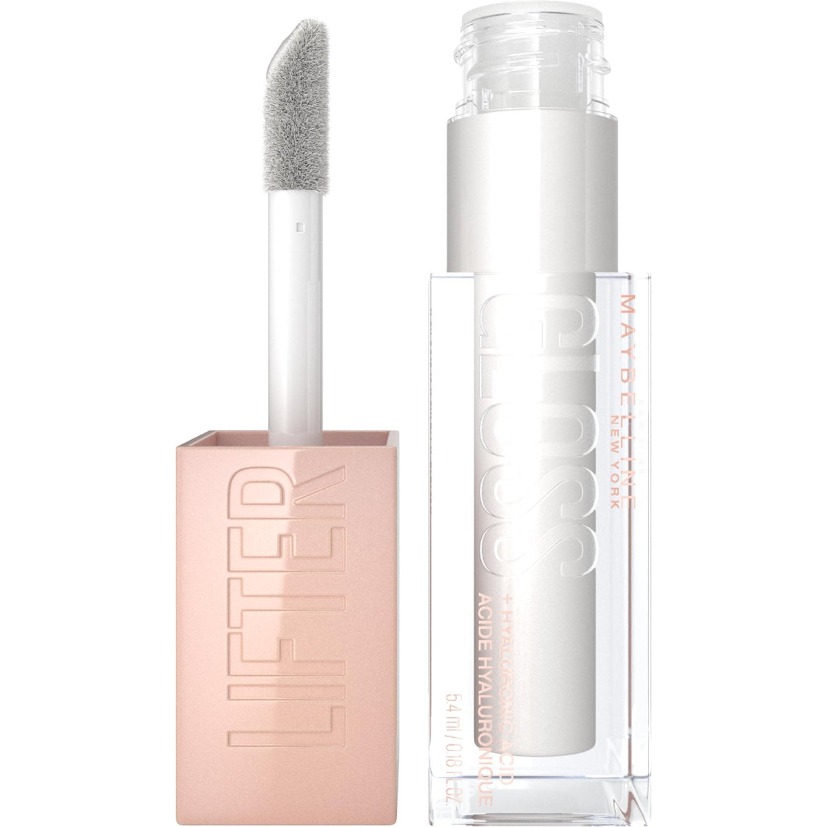 Maybelline Lifter Gloss, Hydrating Honey'd Lip Gloss with Hyaluronic Acid, High Shine for Plumper Looking Lips, Honey, 1 Count