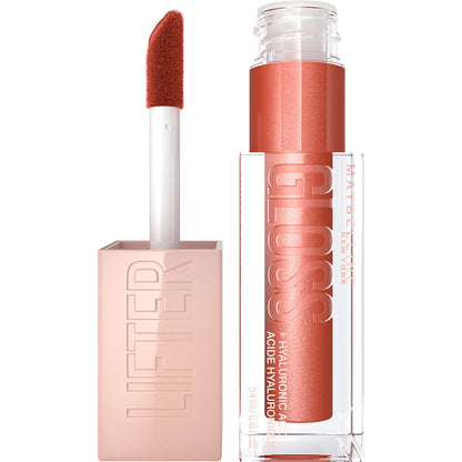 Maybelline Lifter Gloss, Hydrating Honey'd Lip Gloss with Hyaluronic Acid, High Shine for Plumper Looking Lips, Honey, 1 Count
