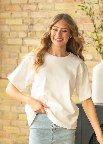 Short Sleeve White Essential Relaxed T-shirt